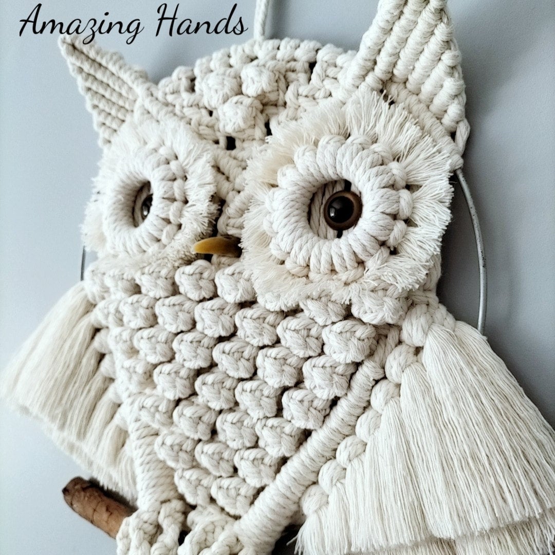 Macrame owl store